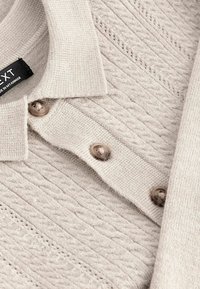 Next CABLE- REGULAR FIT - Langærmet T-shirt - ecru