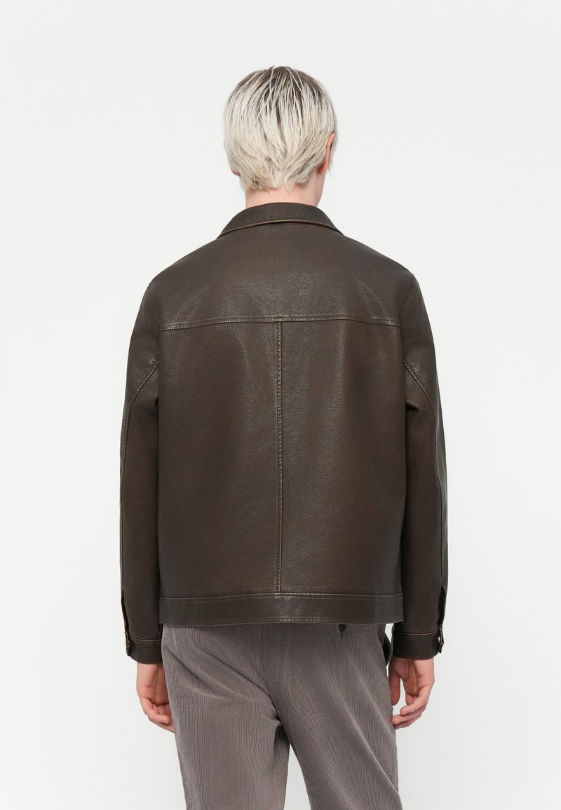 Jack & Jones JJECASABLANCA JACKET - Imitatieleren jas - black/zwart