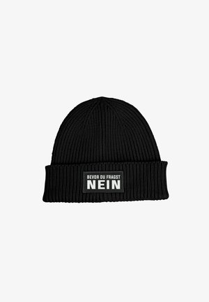 MoonWorks BEVOR DU FRAGST NEIN - Beanie - schwarz