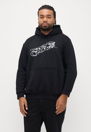 Jack & Jones JCOFUSION - Mikina s kapucí - black