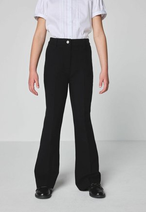 Clarks, REGULAR FIT - FLARED WOVEN SCHOOL TROUSERS - Stoffhose - black