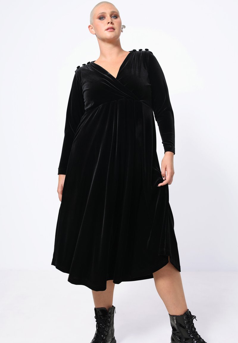 Jean Marc Philippe CACHE COEUR UNI - Jersey dress - noir