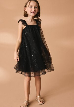 SEQUIN - REGULAR FIT - Vestido de cóctel - black