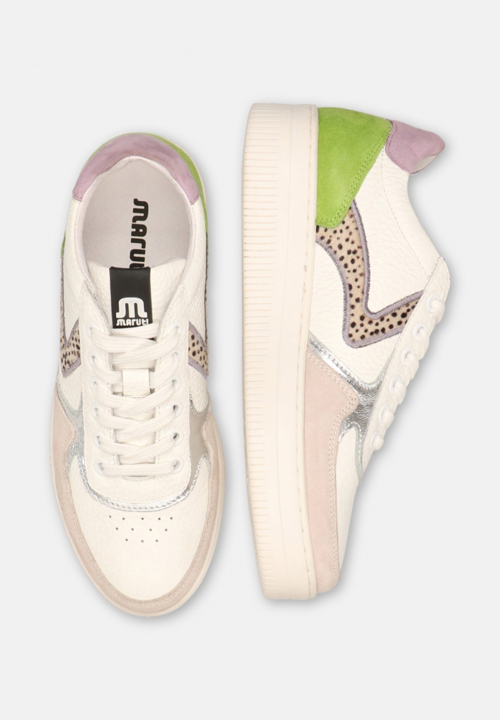 MoMo Maruti MOMO - Sneakers laag - white pixel offwhite lime/wit