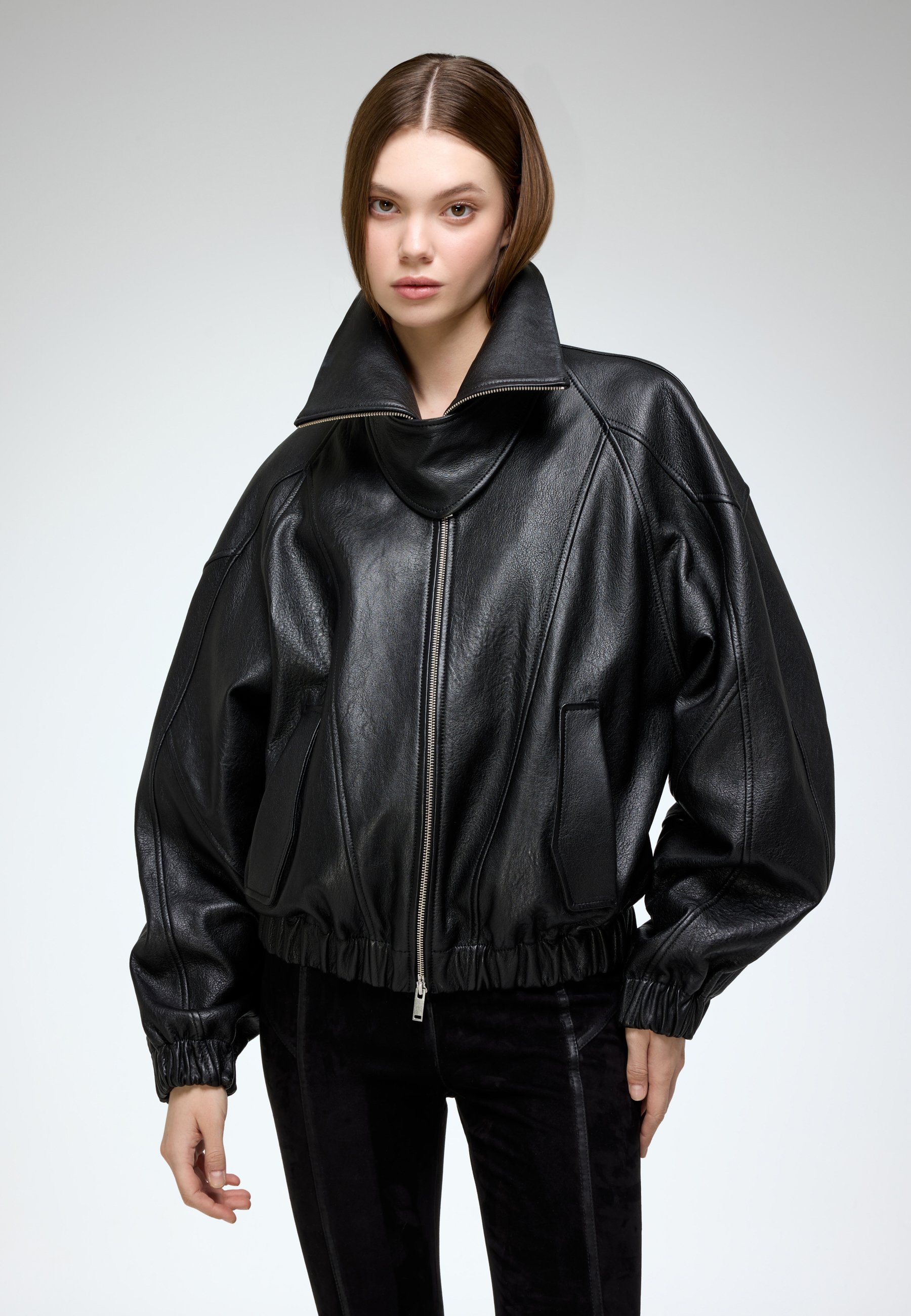 ジャケット・アウター student Fake Leather Zip Jacket ジャケット・アウター student Fake Leather Zip Jacket student