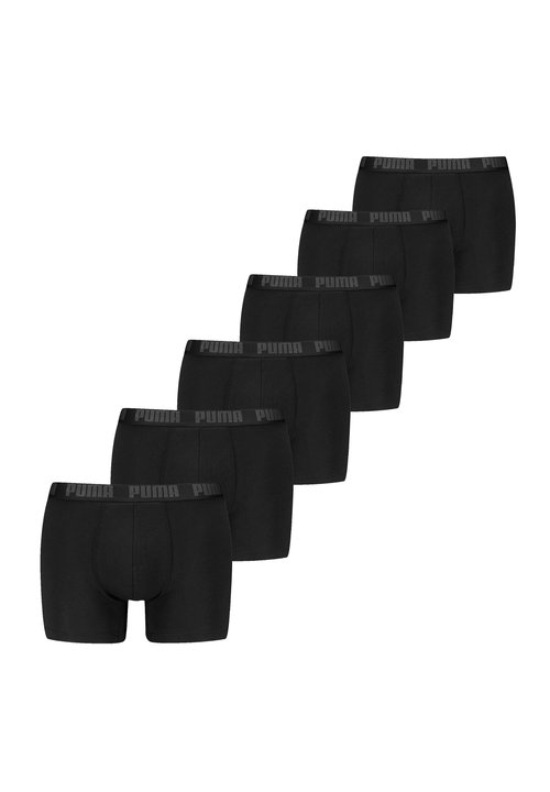 Puma EVERYDAY 6 PACK - Chiloți boxer lungi - black / black