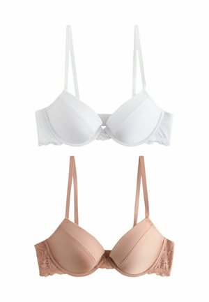 REGULAR FIT -  PAD PLUNGE A-E SMOOTHING  2 PACK   - Push-up podprsenka - praline nude white