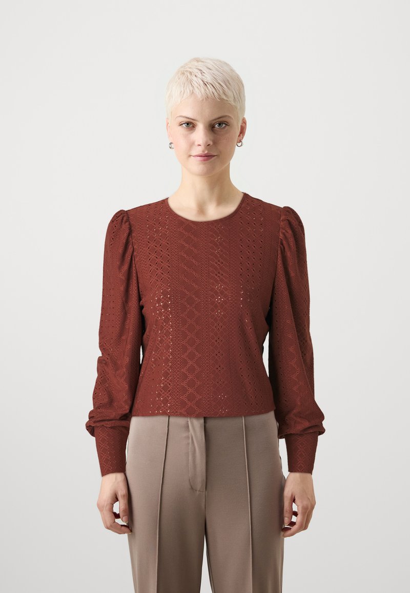 ONLY Petite ONLSANDRA PUFF - Maglietta a manica lunga - sable