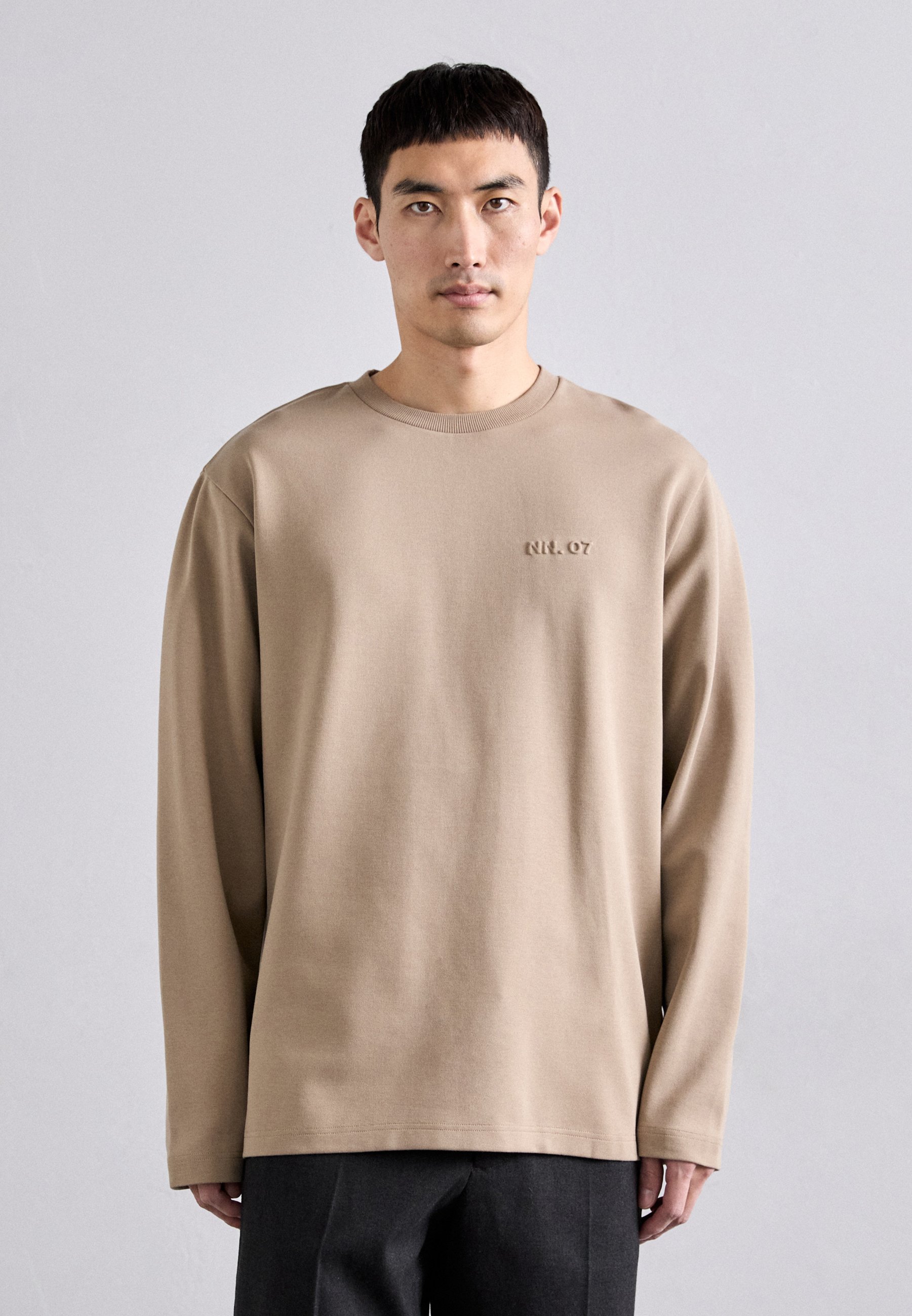 トップス JentLouis sleeve long tee Men's Grey Double-faced Long Sleeve Tee | Lifewear | PEdALED