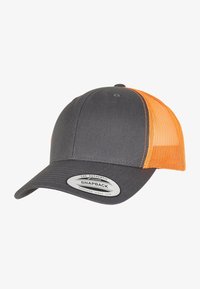 Unselected, charcoal/neon orange