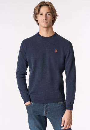 GIROCOLLO IN LANA  - Maglione - blu