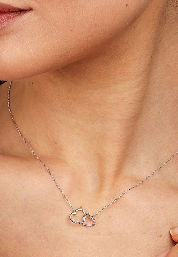 Halskette - weißgoldfarben