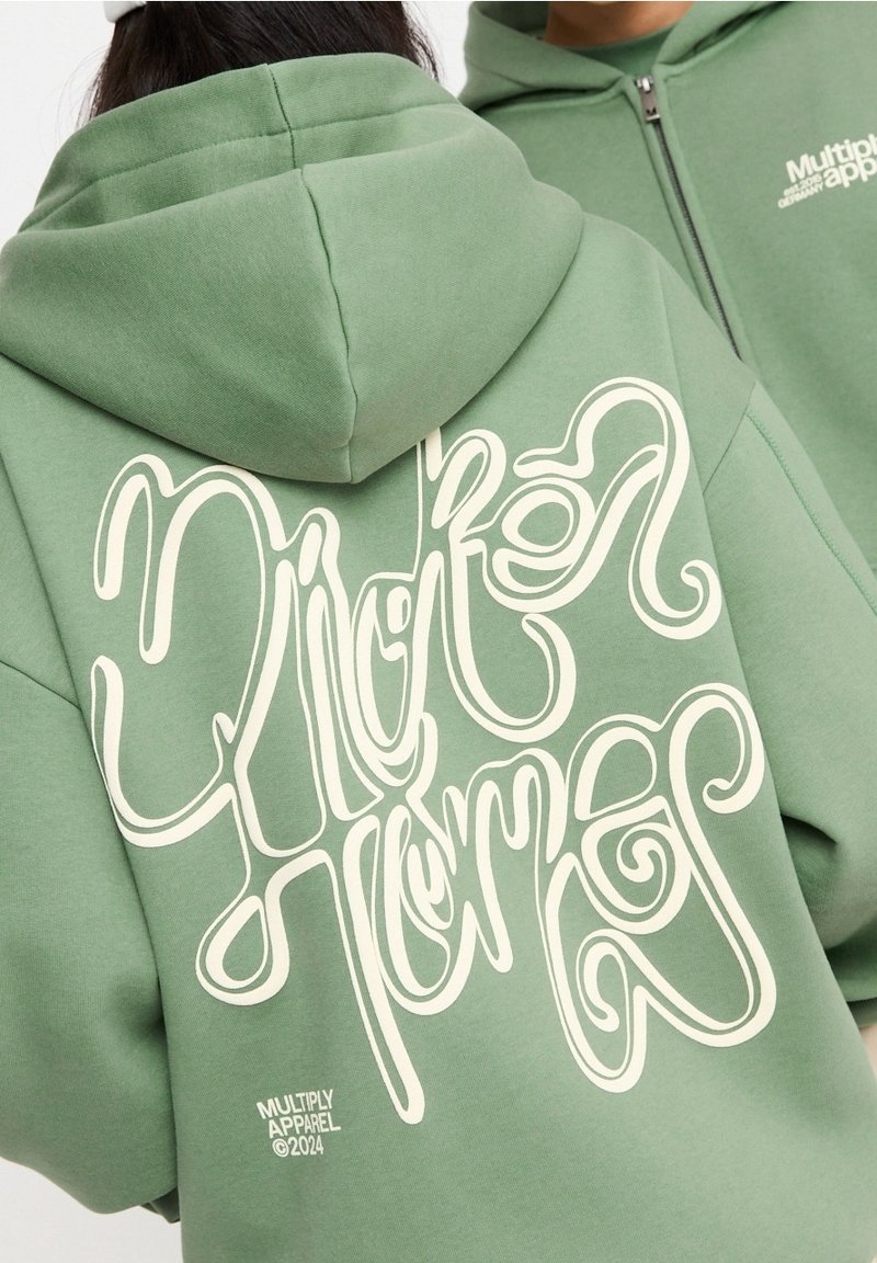 Multiply Apparel Sweater met rits - green