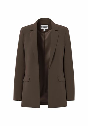 Pieces, PCBOZZY LS LOOSE BLAZER NOOS BC - Manteau court - hot fudge
