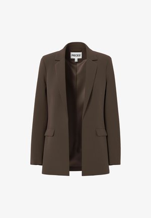 Pieces, PCBOZZY LS LOOSE BLAZER NOOS BC - Manteau court - hot fudge