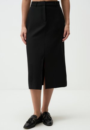 HIGH WAIST MIDI  - Gonna a tubino - black
