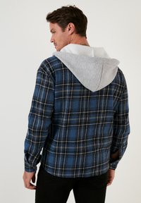 Buratti PLAID PATTERNED DOUBLE POCKET HOODED WINTER - Allvädersjacka - navy blue