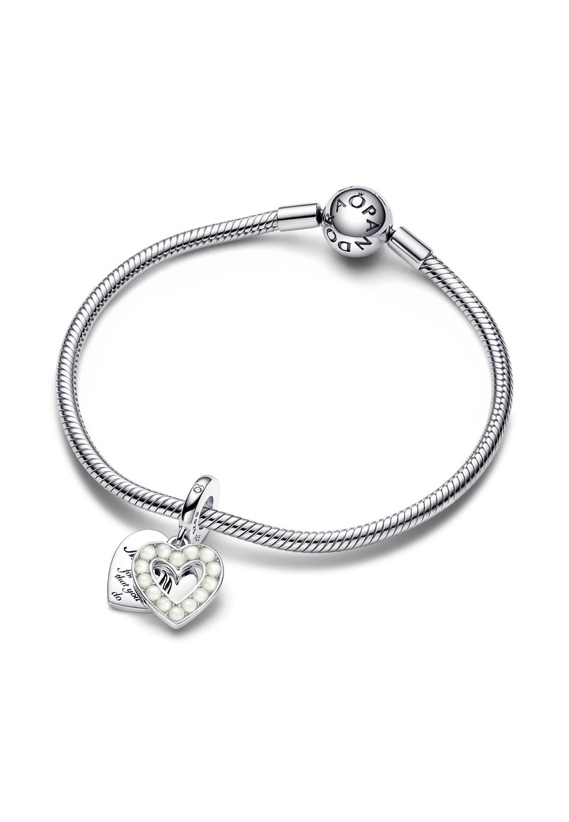 Pandora HEART MUM DOUBLE DANGLE - Charm - sterling silver 
