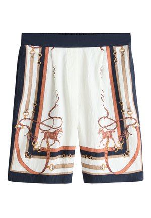 Next, REGULAR FIT - TAILORED BERMUDA SHORTS . - Lühikesed püksid - ecru scarf horse print