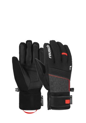 FINGERHAND LOUIS - Fingerhandschuh - blck blck melang fire red