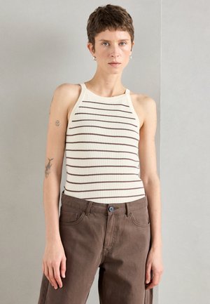 CALIZ STRIPE - Μπλούζα - coffee quartz