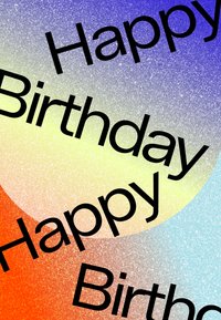 Ένα πολύχρωμο σχέδιο για κάρτα γενεθλίων με φόντο σε γραadiέντα χρώματα και εφέ γκλίτερ. Κείμενο "Χρόνια Πολλά" σε μεγάλη, παχιά μαύρη γραμματοσειρά.