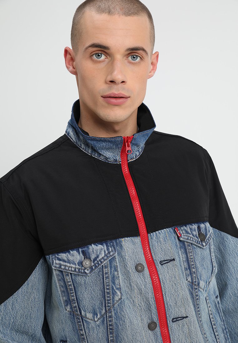 unbasic mockneck trucker jacket