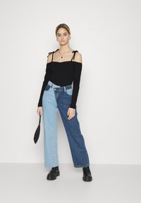 NA-KD BOW DETAIL - Camisola de manga comprida - black