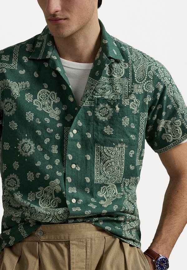 Classic Fit Bandanna Print Camp Shirt - Shirt2