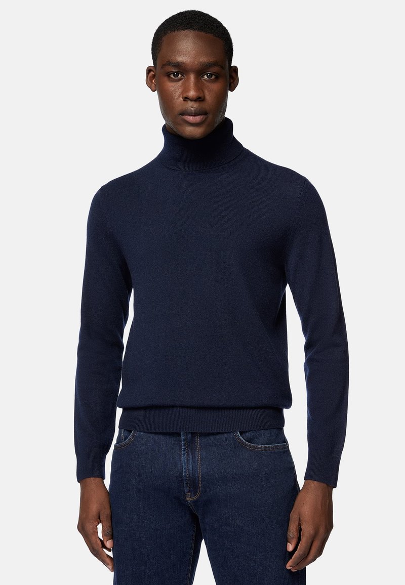 Boggi Milano POLO NECK - Džemperis - navy blue