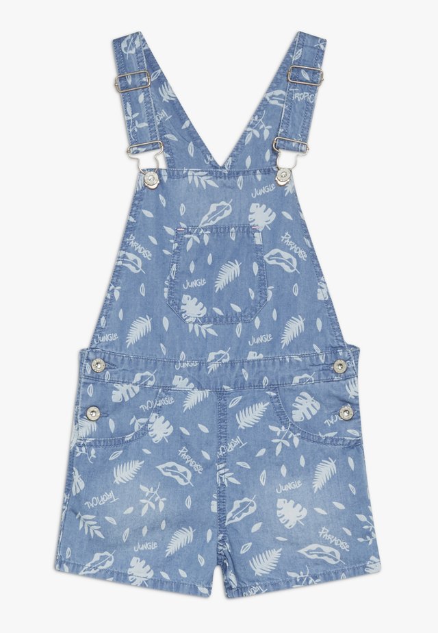 PRINTED DUNGAREES - Salopette - blue sky