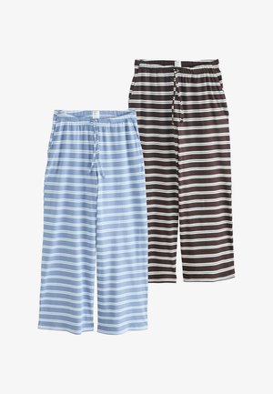 Next, 2 PACK - Pyjamabroek - blue brown stripe