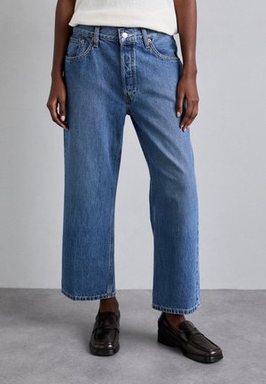 LOOSE CROP - Relaxed fit jeans - peyote flow