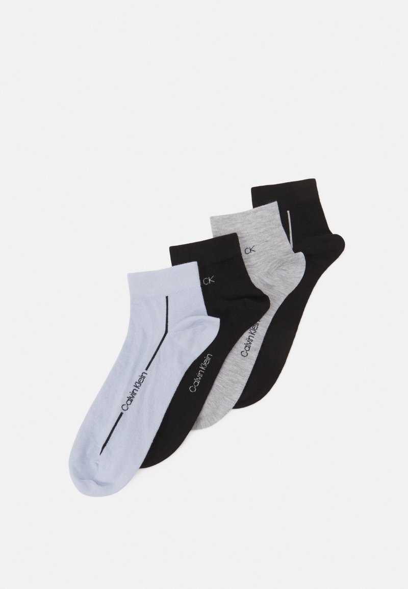 Calvin Klein Underwear QUARTER LOGO LINE 4 PACK UNISEX Socks light