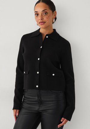 MIT GLÄNZENDEN KNÖPFEN - Vest - schwarz