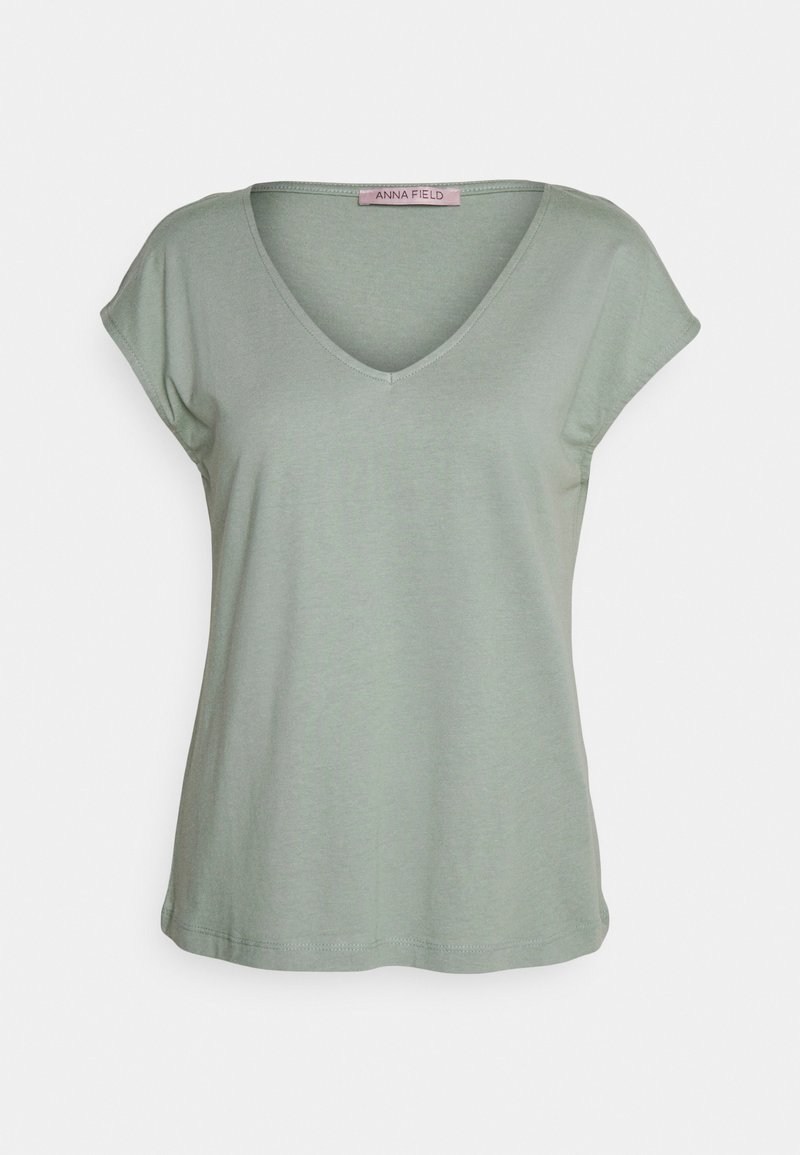 Anna Field Tshirt basic light green/lichtgroen Zalando.nl