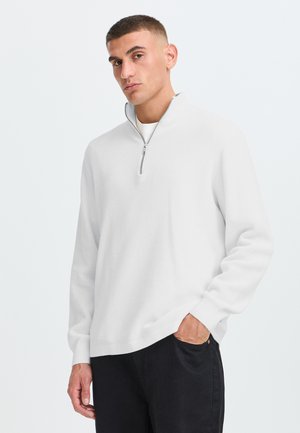 Solid, SDVIAN HALFZIPPER - Striktrøje - off white