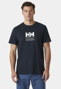 Helly Hansen CORE GRAPHIC - Camiseta estampada - navy