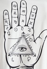 Jack & Jones JJMYSTIC TEE CREW NECK - Potiskana majica - cloud dancer