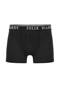 Boxer neri in cotone con una morbida vita che presenta la scritta "FELIX HARDY" in bianco. Design classico con dettagli cuciti.