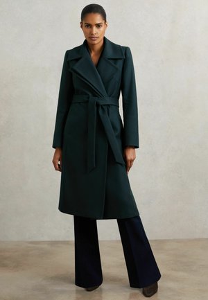 PETITE FIT - ODETTE DOUBLE-LAPEL BELTED - Palton clasic - teal