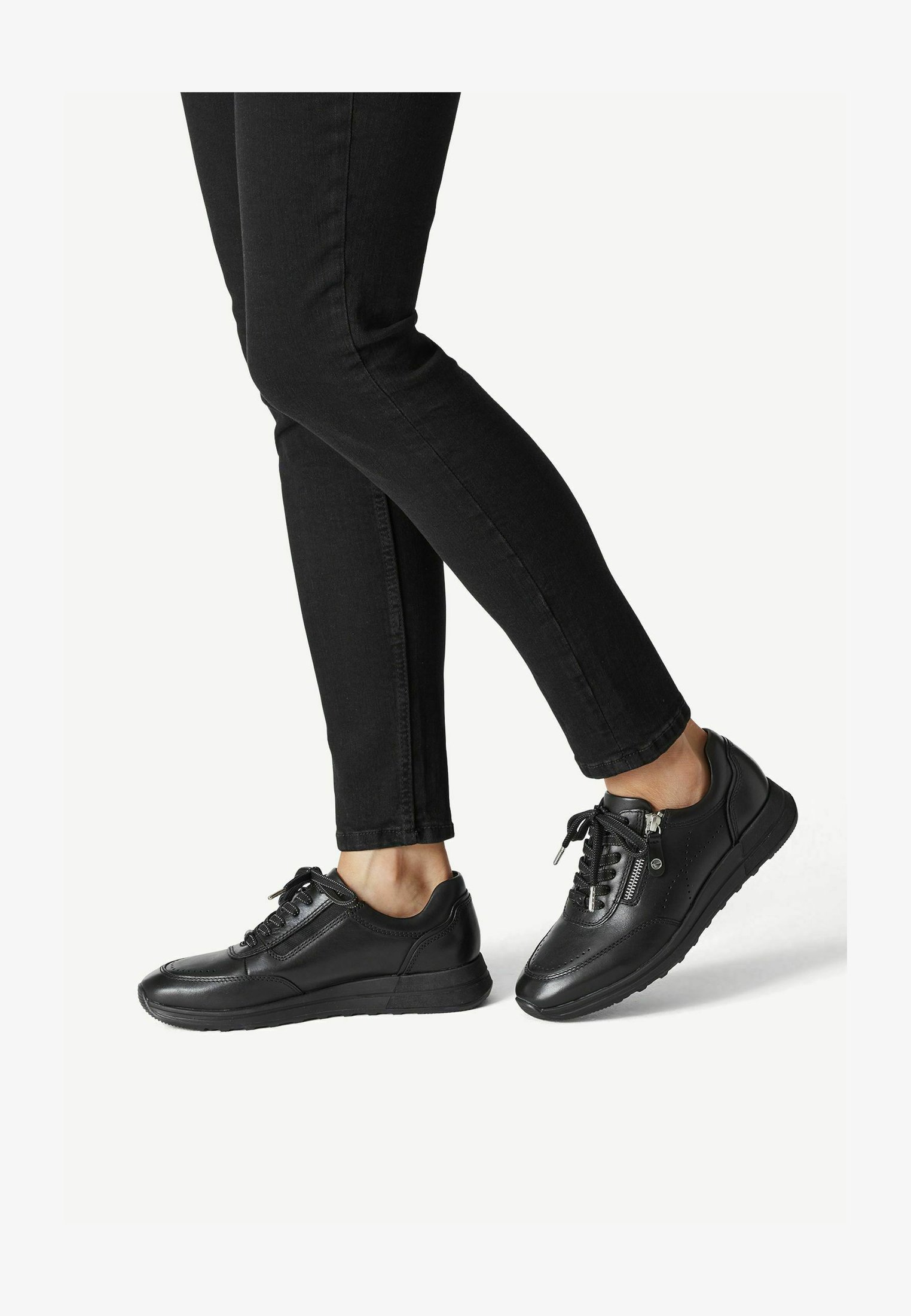 Tamaris Pure Relax Sneaker Donna 1-23704-42 - Pelle E Sintetico, Chiusura Lampo, Suola Rimovibile