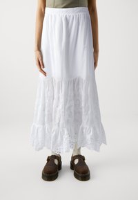 Abercrombie & Fitch - BABY RUFFLE SKIRT - A-lijn rok - white eyelet update Miniatuurafbeelding 1