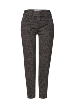 Street One, HIGH WAIST BARREL LEG JEANS IM LOOSE FIT - Jeans fuselé - brown leo washed
