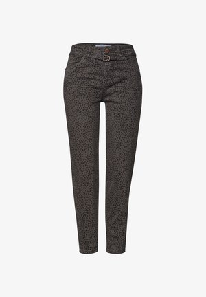 Street One, HIGH WAIST BARREL LEG JEANS IM LOOSE FIT - Jeans fuselé - brown leo washed