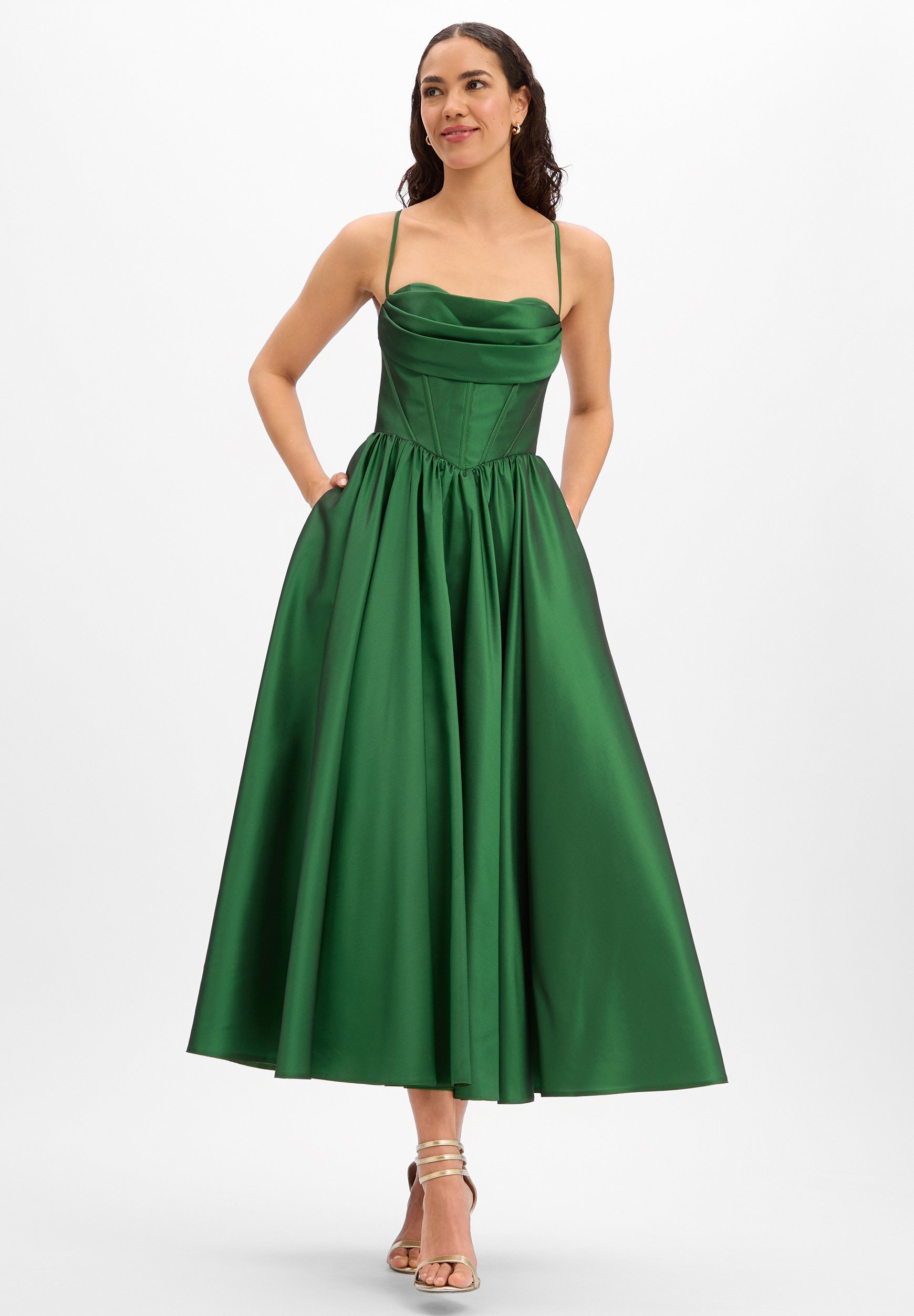 knee length dresses for ladies Cream Sweetheart Corset Tulle Maxi Dress – Unique Vintage main image 0