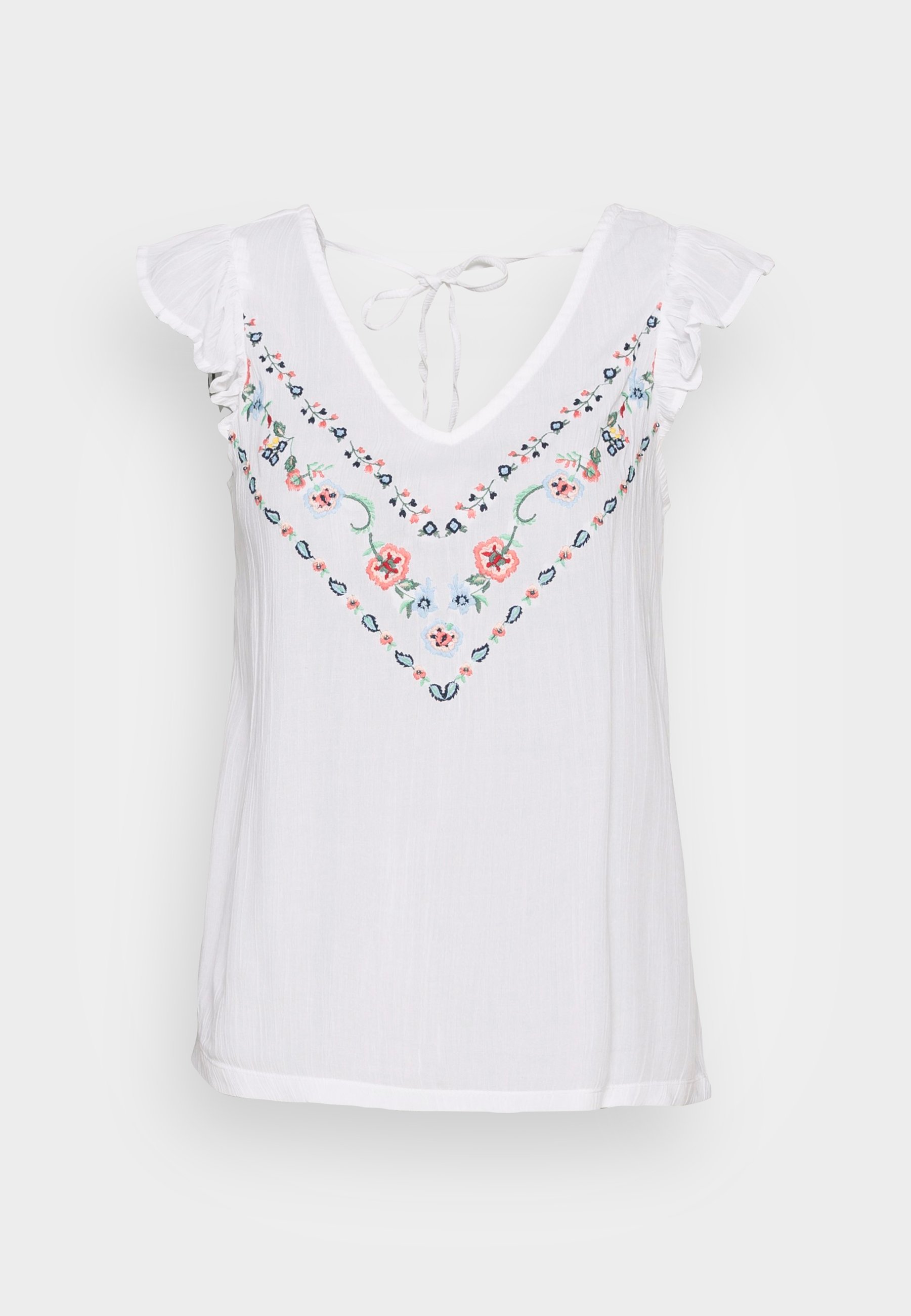 BIMATERIA BORDADO - Print T-shirt - ivory