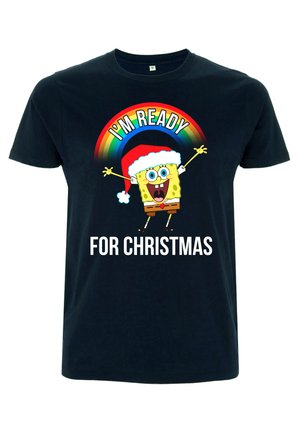 Henry Tiger, SPONGEBOB SQUAREPANTS I'M READY FOR CHRISTMAS - Triko s potiskem - navy blue