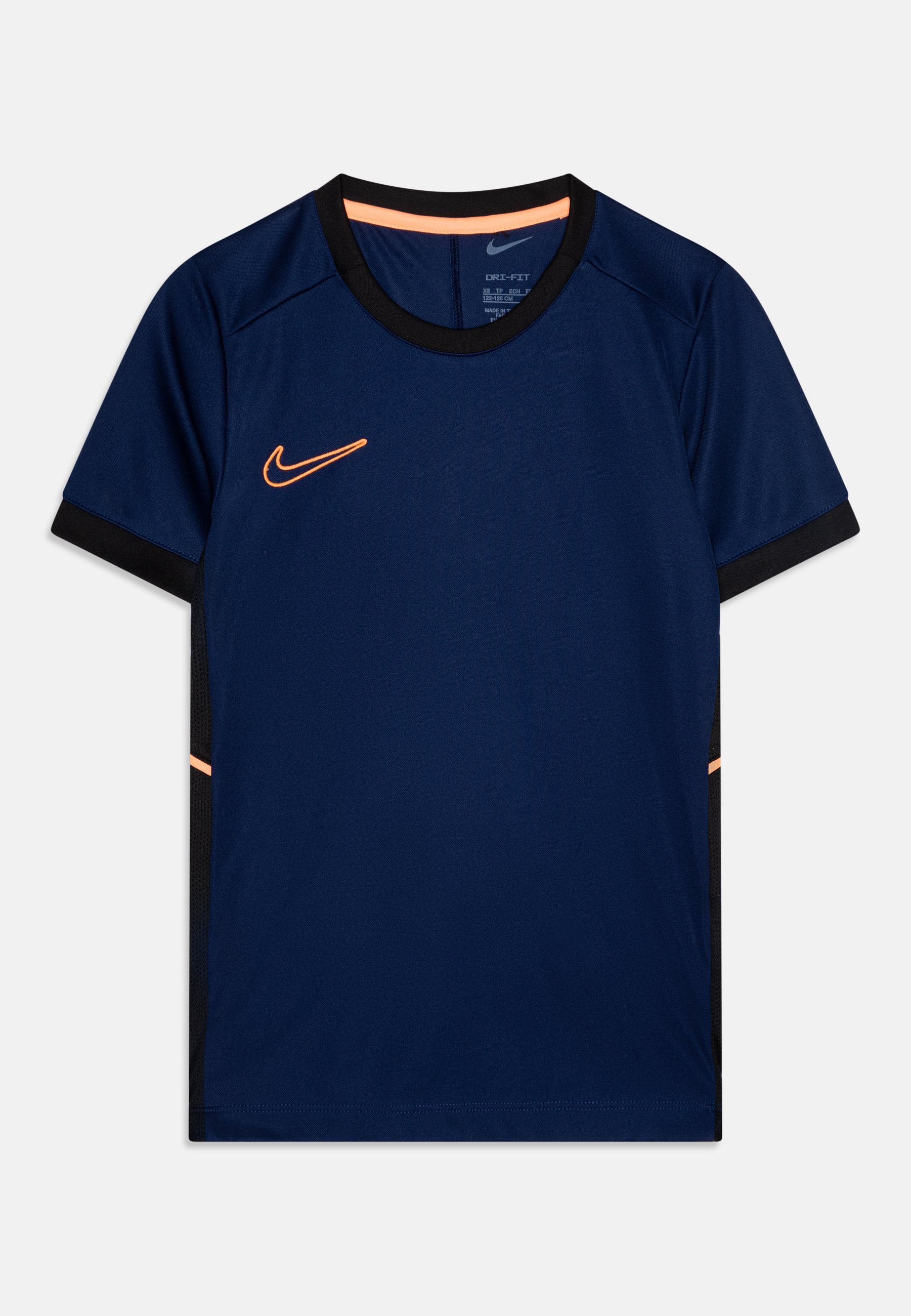 Nike Dri Fit Nike T Shirt Dunkelblau Nike Performance UNISEX Sport T-Shirt  Blue Void/black/orange