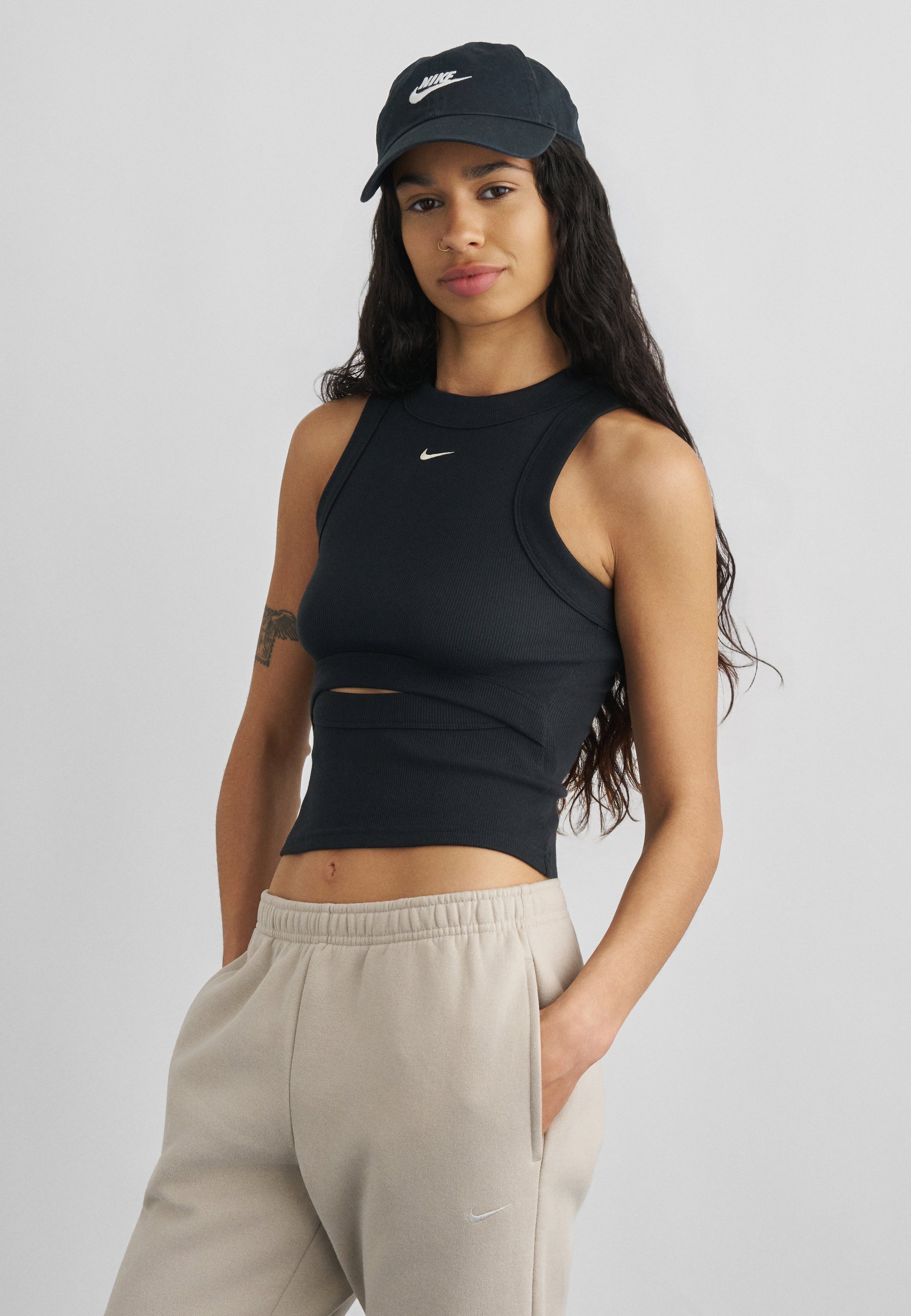 CHILL TANK - Top - black/sail donna